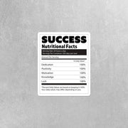 Success Sticker | Success Nutrition Facts Motivational Sticker | Success Stickers