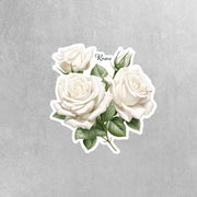 White Roses Sticker | Rose Sticker | Flower Stickers