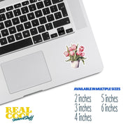 Tulips Sticker | Tulips Sticker | Flower Stickers | Tulips In Flower Pot