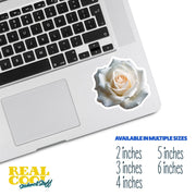 White Rose Sticker | One Rose Sticker | Flower Stickers