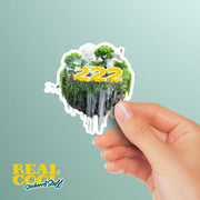 Angel Numbers Sticker - 222 Aura Sticker - Spiritual Decor - Numerology Gift