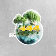 Angel Numbers Sticker - 444 Aura Sticker - Spiritual Decor - Numerology Gift