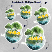 Angel Numbers Sticker - 444 Aura Sticker - Spiritual Decor - Numerology Gift