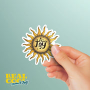 Choose Joy Sticker - Inspiring Mental Health Sun Sticker - Positive Vibes Decoration for Journals & Laptops