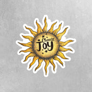 Choose Joy Sticker - Inspiring Mental Health Sun Sticker - Positive Vibes Decoration for Journals & Laptops