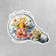 Let Your Light Shine Sticker | Matthew 5:16 Positivity Decor, Inspirational Vinyl Decal for Home & Office, Motivational Gift