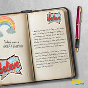 Vintage Believe Sign Sticker | Motivational Wall Art Decal | Inspiring Quotes for Home Decor & Self-Confidence