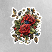 Roses Sticker | Floral Stickers for Craft Projects, Scrapbooking & Journals, Cute Rose Decals, Garden Party Decor