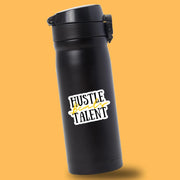 Hustle Beats Talent Sticker | Motivational Quote Decal for Car, Laptop & Water Bottle | Inspirational Vinyl Art Sticker