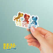 Be The Change Sticker | Chameleon Sticker | Funny Motivational Sticker