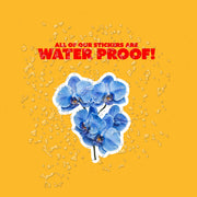 Orchid Flower Sticker | Blue Orchid Decal for Laptops, Water Bottles & Journals - Unique Floral Design