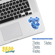 Orchid Flower Sticker | Blue Orchid Decal for Laptops, Water Bottles & Journals - Unique Floral Design