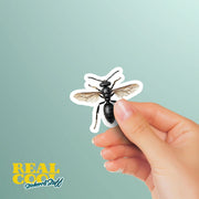 Black Wasp Sticker | Wasp Sticker | Wasp Decal | Insect Sticker