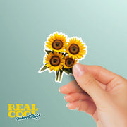 Sunflowers Sticker - Cute Floral Decal, Waterproof & Durable, Perfect for Laptops, Water Bottles, Scrapbooking, Yellow Flower Design