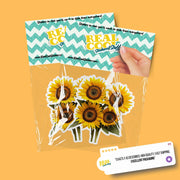 Sunflowers Sticker - Cute Floral Decal, Waterproof & Durable, Perfect for Laptops, Water Bottles, Scrapbooking, Yellow Flower Design