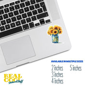 Sunflower Sticker | Sunflowers in a Mason Jar Sticker | Flower Stickers