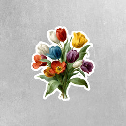 Tulips Sticker | Tulips Sticker | Flower Stickers | Bouquet of Tulips Sticker