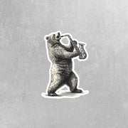 Bear Sticker | Saxophone Bear Sticker | Musical Bear Sticker