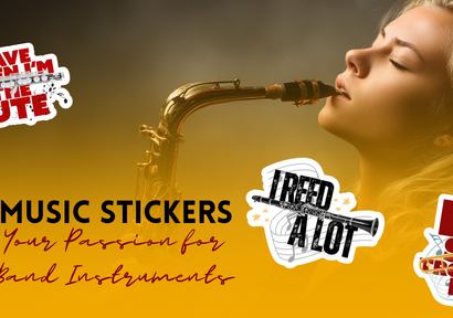 Cute Music Stickers Show Off Your Passion for Playing Band Instruments
