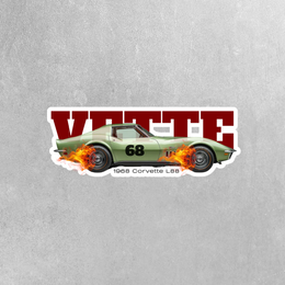 68 Corvette L88 Sticker RealCoolStickersandStuff