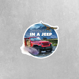 Everything Is A Road Jeep Sticker RealCoolStickersandStuff