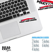 Thoughts And Prayers Sticker, Policy And Change Sticker, Activist Sticker, Political Stickers