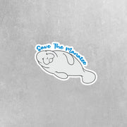 Manatee Sticker - Save The Manatees Sticker - Manatee Decal