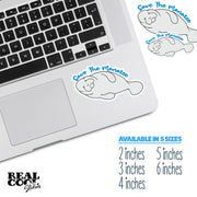 Manatee Sticker - Save The Manatees Sticker - Manatee Decal