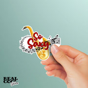 So Saxy Sticker - Saxophone Decal - Saxophone Stickers