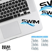 Swim Sticker - Swimming Stickers - Swimmer Stickers - Swim Laptop Sticker - Swim Team Decals