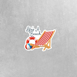 Life's A Beach Sticker - Beach Sticker - Beach Decals