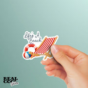 Life's A Beach Sticker - Beach Sticker - Beach Decals