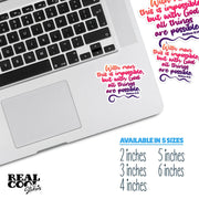 Matthew 19:26 Sticker, Christian Faith Stickers, Bible Verse Scripture Quotes