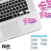 Live Dream Love Sticker | Motivational Sticker | Inspirational Stickers