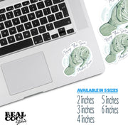 Keep The Sea Plastic Free Sticker - Manatee Sticker - Save The Manatee Stickers