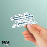 Greatness Sticker | Motivational Sticker | Inspirational Stickers | Dream Stickers