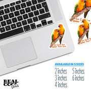 Sun Conure Sticker, Conure Sticker, Parrot Stickers, Sun Conures Decal