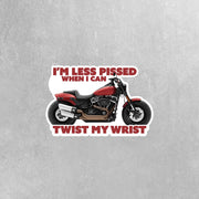 Motorcycle Sticker | Motorcycle Stickers | Less Pissed When I Can Twist My Wrist