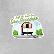 San Francisco Sticker | Trolly Car Sticker | I Left My Heart In San Francisco Sticker