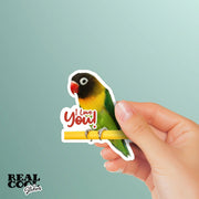 Love Bird Sticker | I Love You Bird | Parrot Stickers