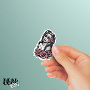 Day Of The Dead Sticker | Pretty Girl Day Of The Dead Sticker | Mexican Sticker