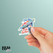 Sea Turtle Sticker | Save The Sea Turtles Sticker | Sea Turtle Decal