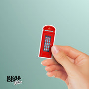 British Phone Booth Sticker, England Phone Booth Decal