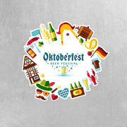 Oktoberfest Decal | Fun Oktoberfest Stickers for Parties and Celebrations | Octoberfest Decor & Party Supplies