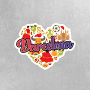 Barcelona Sticker | Barcelona Spain Sticker | I Love Barcelona Sticker | Barcelona Vinyl Decal