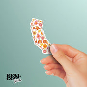 California State Sticker - Travel Stickers - California Stickers - California Flowers