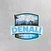 Denali National Park Sticker, Alaska Sticker - Travel Stickers - National Parks Badge