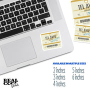 Tel Aviv Sticker | Tel Aviv Luggage Sticker | Israel Sticker