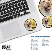 Labrador Sticker | Labrador Retriever Decal | Labrador Warning Laptop Sticker