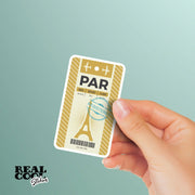 Paris Sticker | Paris Airline Ticket Sticker | France Sticker